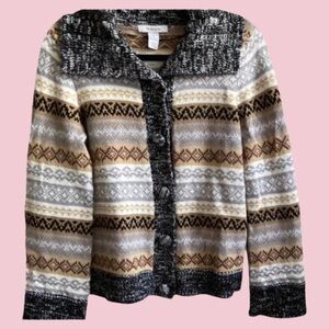 Style & Co Winter Vintage Button Down Cardigan 60% Cotton